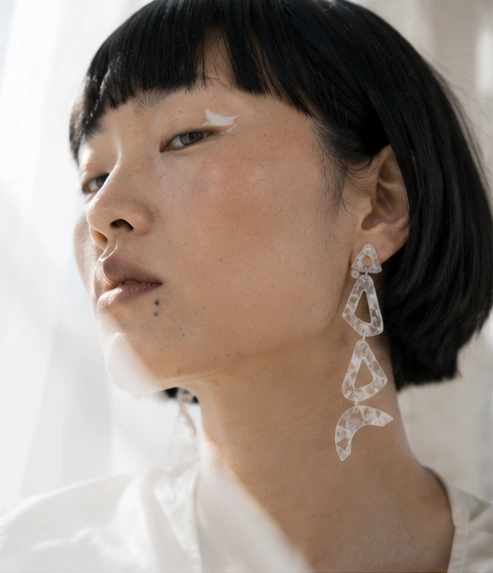Boucles d'oreilles La Alto, portées — Maison Moka