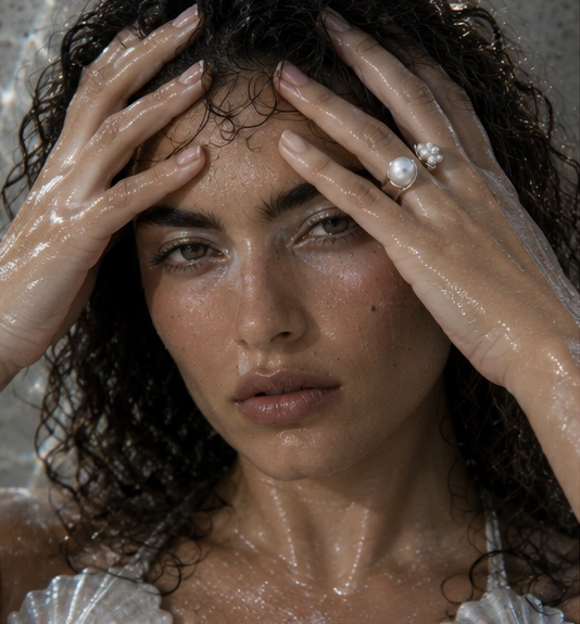 Bague La Galatée, portée — Maison Moka