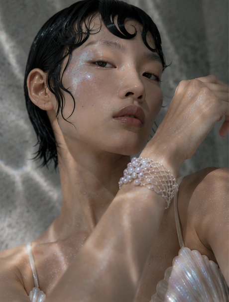 Bracelet La Ondine, porté — Maison Moka